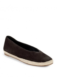 THE LOOKBuffed calf leather upperEspadrille-covered weltPadded insoleTHE MATERIALLeather upperLeather liningLeather and rubber soleORIGINImported THE LOOKBuffed calf leather upperEspadrille-covered weltPadded insoleTHE MATERIALLeather upperLeather liningLeather and rubber soleORIGINImported