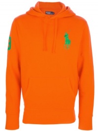 Polo Ralph Lauren Big Pony Fleece Pullover Hoodie, Orange, Medium Polo Ralph Lauren Big Pony Fleece Pullover Hoodie, Orange, Medium