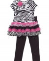 Rare Editions Girls 2-6X Tutu Legging Set