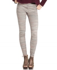 An allover geometric print moves these Free People leggings into fashion-forward territory -- perfect under the season's slouchy sweaters!