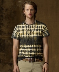 Play up the patterns on this effortlessly cool slub jersey tee by styling it with rugged favorites and edgy extras. Play up the patterns on this effortlessly cool slub jersey tee by styling it with rugged favorites and edgy extras.