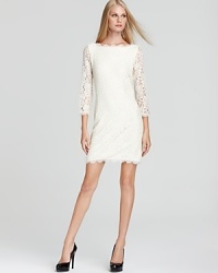 A ladylike DIANE von FURSTENBERG lace dress is ever-so chic for cocktails with an alluring v back and chic scalloped trim. A ladylike DIANE von FURSTENBERG lace dress is ever-so chic for cocktails with an alluring v back and chic scalloped trim.