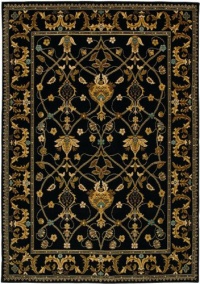 Karastan English Manor Collection William Morris Black 8'6 X 11'6