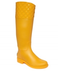 Don't worry about the weather. The textured style of Bootsi Tootsi's Quilted rain boots has you covered. Don't worry about the weather. The textured style of Bootsi Tootsi's Quilted rain boots has you covered.