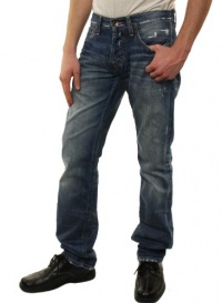 Lucky Brand Men's 221 Slim Straight Lowrise Vintage Distressed Blue Jeans Lucky Brand Men's 221 Slim Straight Lowrise Vintage Distressed Blue Jeans