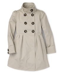 Aqua Girls' Cotton Trench Coat - Sizes S-XL Aqua Girls' Cotton Trench Coat - Sizes S-XL