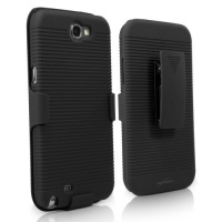 BoxWave Dual+ Holster Samsung Galaxy Note 2 Case - 3-in-1 Case with Holster Combo Includes Protective Case and Belt Clip Holster with Integrated Viewing Stand (Jet Black) BoxWave Dual+ Holster Samsung Galaxy Note 2 Case - 3-in-1 Case with Holster Combo Includes Protective Case and Belt Clip Holster with Integrated Viewing Stand (Jet Black)