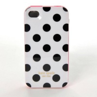 Kate Spade Le Pavillion Large Polka Dots iPhone 4 4S Hardshell Phone Case Cover White Kate Spade Le Pavillion Large Polka Dots iPhone 4 4S Hardshell Phone Case Cover White
