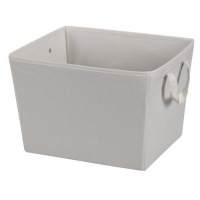 Household Essentials Medium Tapered Storage Bin with Handles, Natural Canvas Household Essentials Medium Tapered Storage Bin with Handles, Natural Canvas