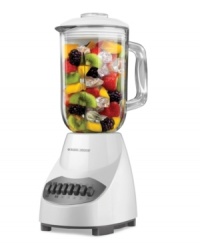 Your custom blend has arrived. A streamlined design brings precision to the helm of your kitchen with a uniquely shaped jar that keeps ingredients in the path of the multi-level stainless steel blades for a quicker, more consistent blend. Dive in to fresh salsas, nutrient-rich smoothies, rich stews and more with 10 speeds and 450 watts of unbeatable power. 2-year limited warranty. Model BL2010WG. Your custom blend has arrived. A streamlined design brings precision to the helm of your kitchen with a uniquely shaped jar that keeps ingredients in the path of the multi-level stainless steel blades for a quicker, more consistent blend. Dive in to fresh salsas, nutrient-rich smoothies, rich stews and more with 10 speeds and 450 watts of unbeatable power. 2-year limited warranty. Model BL2010WG.