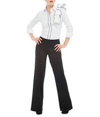 HUE Double Knit Wide Leg Leggings, L, Black HUE Double Knit Wide Leg Leggings, L, Black