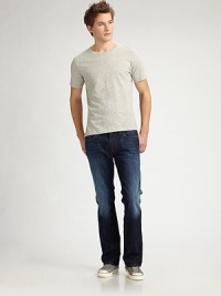 Utterly simple, utterly essential, in fine soft pima cotton with nary a detail.Round neckline Short sleeves Cotton; machine wash Imported Utterly simple, utterly essential, in fine soft pima cotton with nary a detail.Round neckline Short sleeves Cotton; machine wash Imported
