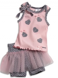 GUESS Kids Girls Newborn Girl Tank & Bike Short Set (, LIGHT PINK (6/9M) GUESS Kids Girls Newborn Girl Tank & Bike Short Set (, LIGHT PINK (6/9M)