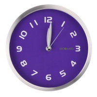 DecoMates Non-Ticking Silent Wall Clock - Early Spring (Dark Purple) DecoMates Non-Ticking Silent Wall Clock - Early Spring (Dark Purple)