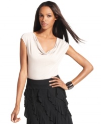 INC's cowlneck top makes a fabulous foundation for building all of your summer outfits. Wear it with everything from bootcut jeans to a swingy skirt. INC's cowlneck top makes a fabulous foundation for building all of your summer outfits. Wear it with everything from bootcut jeans to a swingy skirt.