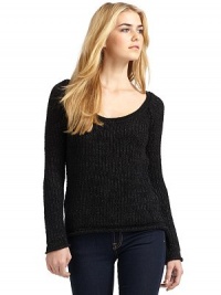 THE LOOKTextured knit throughoutLong raglan sleevesRolled cuffs and hemTHE FITAbout 24 from shoulder to hemTHE MATERIAL55% cotton/45% polyesterCARE & ORIGINHand washImportedModel shown is 5'10 (177cm) wearing US size Small. THE LOOKTextured knit throughoutLong raglan sleevesRolled cuffs and hemTHE FITAbout 24 from shoulder to hemTHE MATERIAL55% cotton/45% polyesterCARE & ORIGINHand washImportedModel shown is 5'10 (177cm) wearing US size Small.