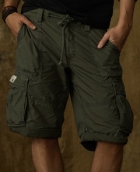 As comfy as sweats but just as rugged as the classics that came before it, this dense poplin cargo short is updated with a jersey-knit lining for supreme softness. As comfy as sweats but just as rugged as the classics that came before it, this dense poplin cargo short is updated with a jersey-knit lining for supreme softness.