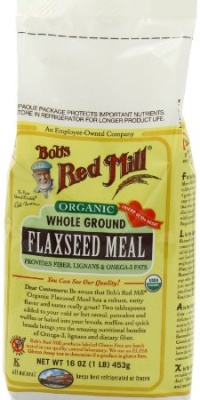 Bob's Red Mill Organic Flaxseed Meal, 16-Ounce Packages (Pack of 4) Bob's Red Mill Organic Flaxseed Meal, 16-Ounce Packages (Pack of 4)