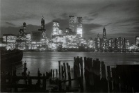 Manhattan Skyline at Night-New York City in Black and White, Photography Poster Print, 24 by 36-Inch Manhattan Skyline at Night-New York City in Black and White, Photography Poster Print, 24 by 36-Inch