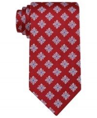 Prints charming. Elevate your look with the subtle style of this silk tie from Tasso Elba. Prints charming. Elevate your look with the subtle style of this silk tie from Tasso Elba.
