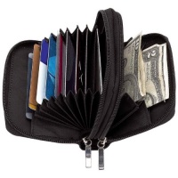 Embassy Genuine Lambskin Leather Accordion Wallet Embassy Genuine Lambskin Leather Accordion Wallet