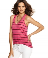 Made from lightweight linen for a well-loved vintage vibe, this Buffalo David Bitton tank top looks great with nothing but skinny jeans and simple flats! Made from lightweight linen for a well-loved vintage vibe, this Buffalo David Bitton tank top looks great with nothing but skinny jeans and simple flats!