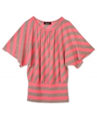 Shimmer stripes in a boho-inspired design. This dolman-sleeve top from BCX will add a little bit of sparkle to her ready-for-school attire. Shimmer stripes in a boho-inspired design. This dolman-sleeve top from BCX will add a little bit of sparkle to her ready-for-school attire.