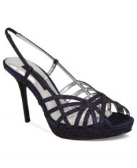 The birdcage upper of the Fonda evening sandals by Nina makes this a sexy pair that you won't want to miss out on. The birdcage upper of the Fonda evening sandals by Nina makes this a sexy pair that you won't want to miss out on.