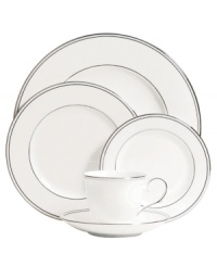 From the Lenox Classic Collection, Federal Platinum formal dinnerware and dishes add a luxurious note to your place settings. Made of exquisite white bone china with platinum trim, a complete selection of pieces is available. Coordinating Debut Platinum crystal stemware adds the finishing flourish. From the Lenox Classic Collection, Federal Platinum formal dinnerware and dishes add a luxurious note to your place settings. Made of exquisite white bone china with platinum trim, a complete selection of pieces is available. Coordinating Debut Platinum crystal stemware adds the finishing flourish.