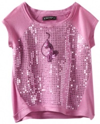 Baby Phat - Kids Girls 7-16 Sequin High Low Tee, Purple, Large Baby Phat - Kids Girls 7-16 Sequin High Low Tee, Purple, Large
