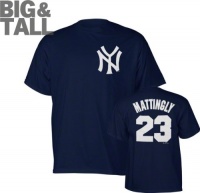Don Mattingly Big & Tall New York Yankees #23 Cooperstown Name and Number T-Shirt Don Mattingly Big & Tall New York Yankees #23 Cooperstown Name and Number T-Shirt