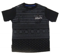 Akademiks Black Stripped Short-Sleeve Big Boys Exclusive T-shirt Akademiks Black Stripped Short-Sleeve Big Boys Exclusive T-shirt