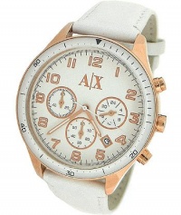 Armani Exchange Leather Chrono Watch Armani Exchange Leather Chrono Watch