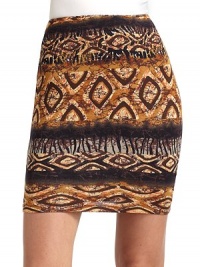 THE LOOKMulti-colored, exotic-inspired pattern throughoutTHE FITAbout 18 longTHE MATERIAL92% modal/8% spandexFully linedCARE & ORIGINMachine washImportedModel shown is 5'10 (177cm) wearing US size Small. THE LOOKMulti-colored, exotic-inspired pattern throughoutTHE FITAbout 18 longTHE MATERIAL92% modal/8% spandexFully linedCARE & ORIGINMachine washImportedModel shown is 5'10 (177cm) wearing US size Small.
