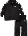 adidas Baby-Boys Infant ITB Iconic Tricot Set, Black, 18 Months