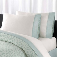 Echo Mykonos Sateen Sheet Set, White, Full Echo Mykonos Sateen Sheet Set, White, Full