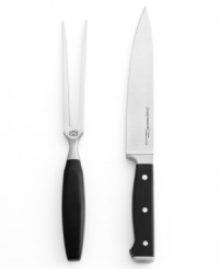 Your expertly-cooked bird deserves a cut above the rest. This professional carving set includes a slicer and fork to get a serious handle on your culinary masterpieces. Forged high-carbon constructions with triple riveted handles keep balance, superior strength and comfort in your hand. Your expertly-cooked bird deserves a cut above the rest. This professional carving set includes a slicer and fork to get a serious handle on your culinary masterpieces. Forged high-carbon constructions with triple riveted handles keep balance, superior strength and comfort in your hand.