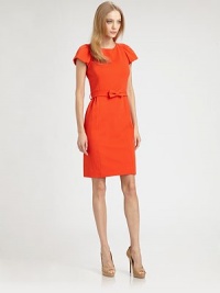 EXCLUSIVELY AT SAKS. Pretty puffed sleeves and a demure bow belt add charming touches to this comely frock.Jewel necklinePuffed sleevesPrincess seamsBow self-beltCenter back zipperAbout 18½ from natural waist85% viscose/11% polyamide/4% elastaneDry cleanMade in USA of Italian fabricModel shown is 5'11 (175cm) wearing US size Small. EXCLUSIVELY AT SAKS. Pretty puffed sleeves and a demure bow belt add charming touches to this comely frock.Jewel necklinePuffed sleevesPrincess seamsBow self-beltCenter back zipperAbout 18½ from natural waist85% viscose/11% polyamide/4% elastaneDry cleanMade in USA of Italian fabricModel shown is 5'11 (175cm) wearing US size Small.