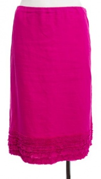 Eileen Fisher Fuchsia Handkerchief Linen Ruffle Hem A-Line Skirt Small Eileen Fisher Fuchsia Handkerchief Linen Ruffle Hem A-Line Skirt Small