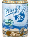 Blue Sky ZERO Calorie Creamy Root Beer (Stevia), 12-Ounce Cans (Pack of 24)
