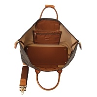 This duffle features adjustable removable shoulder strap, leather wrapped handles and extended top-zip access for easy loading and unloading. Slim exterior pocket for travel documents, zipped interior pockets for accessories. ABS plastic feet on the bottom of bag keep bag upright while packing. This duffle features adjustable removable shoulder strap, leather wrapped handles and extended top-zip access for easy loading and unloading. Slim exterior pocket for travel documents, zipped interior pockets for accessories. ABS plastic feet on the bottom of bag keep bag upright while packing.