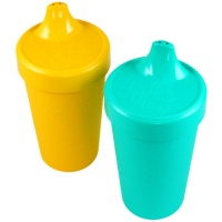 Re-Play 2 Count Spill Proof Cups, Aqua, Orange Re-Play 2 Count Spill Proof Cups, Aqua, Orange