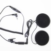 Shark Motorcycle Audio Radio Headset kit for Half-Face Motorcycle Helmet, Black