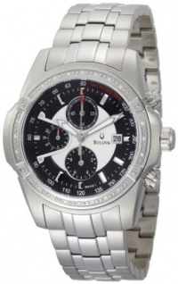 Bulova Men's 96E108 Diamond Case Black Dial Bracelet Watch Bulova Men's 96E108 Diamond Case Black Dial Bracelet Watch