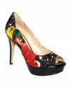 Brilliant colors on a floral canvas make the Tumble platform pumps by Marc Fisher a stunning stand out. A Macy's Exclusive.