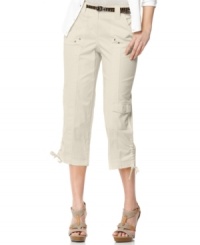 Wear 'em scrunched up or long and loose, either way you'll love these Style&co. cargo capris -- and their everyday low price! Wear 'em scrunched up or long and loose, either way you'll love these Style&co. cargo capris -- and their everyday low price!