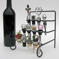 Wine Bottle Stopper Display Rack or Stopper Stand - Holds 12 Stoppers (Not Included) Wine Bottle Stopper Display Rack or Stopper Stand - Holds 12 Stoppers (Not Included)