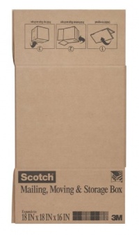 Scotch Mailing, Moving, and Storage Box, 18 x 18 x 16 Inch, 25-Pack (8027) Scotch Mailing, Moving, and Storage Box, 18 x 18 x 16 Inch, 25-Pack (8027)