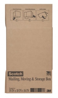 Scotch Mailing, Moving, and Storage Box, 18 x 18 x 16 Inch, 25-Pack (8027)