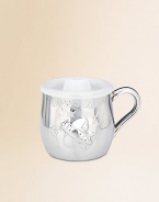 Head into the wild blue yonder with this elegantly adorable cup, crafted in polished stainless steel with soaring airplanes and an easy sippy cup lid for easy access. Arrives in an elegant gift box 18/10 stainless steel 3½H X 3W X 4L Dishwasher safe Imported 